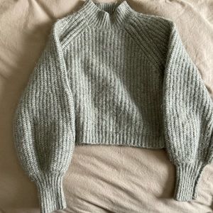 Zara Crop Pullover Turtleneck Sweater